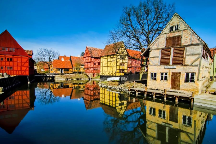 Thị trấn cổ Aarhus được nhiều du khách gần xa thích thú mỗi khi đến Đan Mạch
