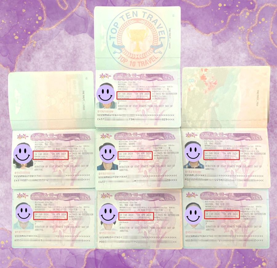 Ngoài E-visa Đài Loan, Top ten Travel còn hỗ trợ xin visa Quan Hồng Đài Loan